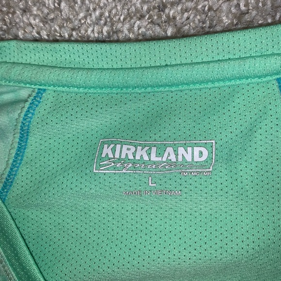 Kirkland Signature Green & Blue Short Sleeve Shirt size L - Picture 6 of 7